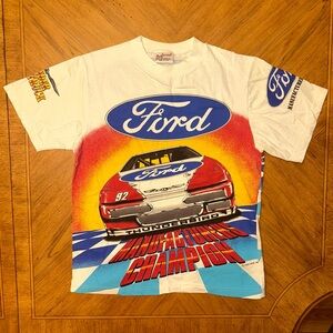 Vintage 1993 Ford Thunderbird NASCAR Racing Champion Tshirt Size Medium AOP USA
